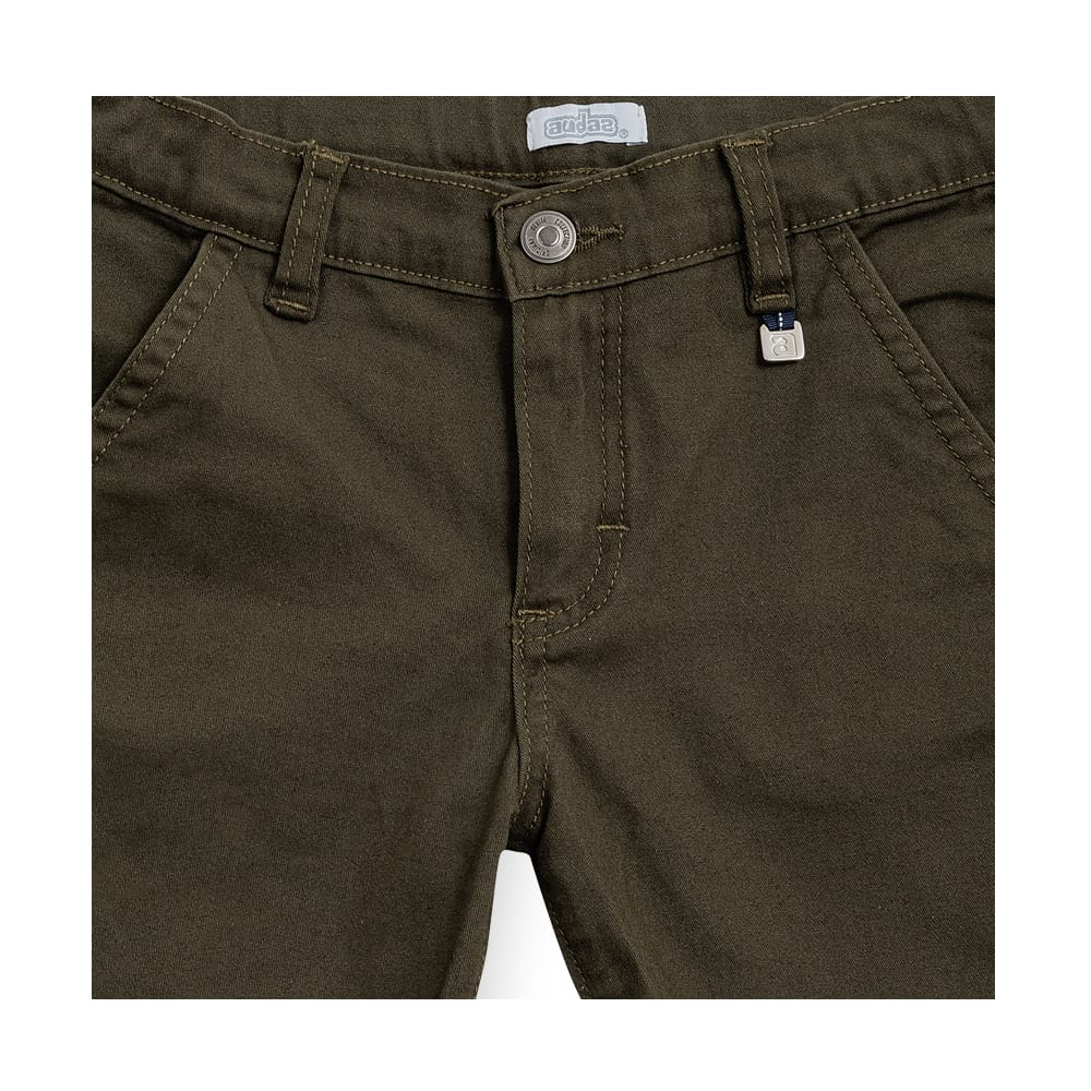 Foto 3 pulgar | Short Audaz Para Niño De Algodón Verde Con Diseño Casual