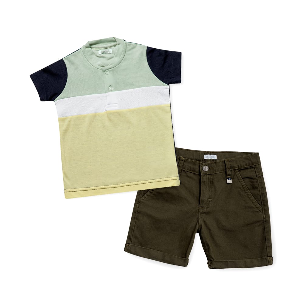 Foto 4 | Short Audaz Para Niño De Algodón Verde Con Diseño Casual