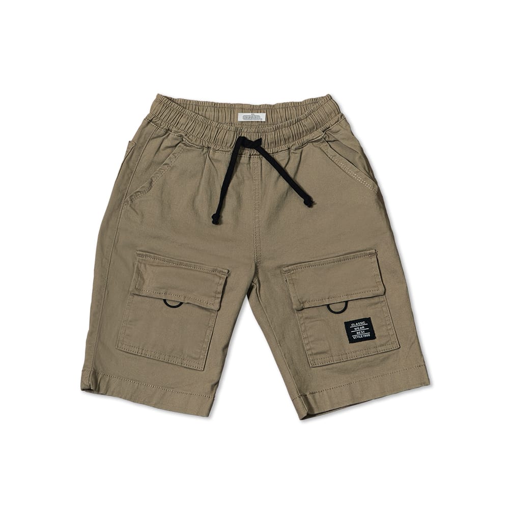 Foto 1 | Short Audaz Para Niño En Algodón Miel Con Bolsillos Cargo Y Jareta