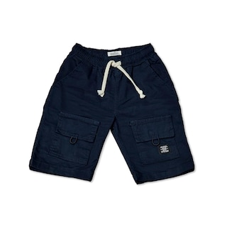 Foto 1 | Short Audaz Para Niño En Algodón Azul Marino Con Bolsillos Cargo