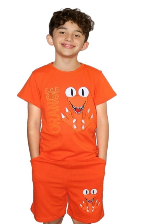 Camisetas niños color naranja para niña