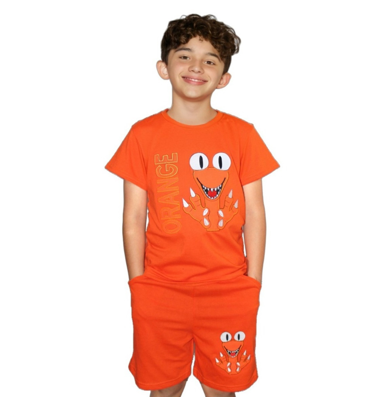 Conjunto de Short Funbu color Naranja para Niño