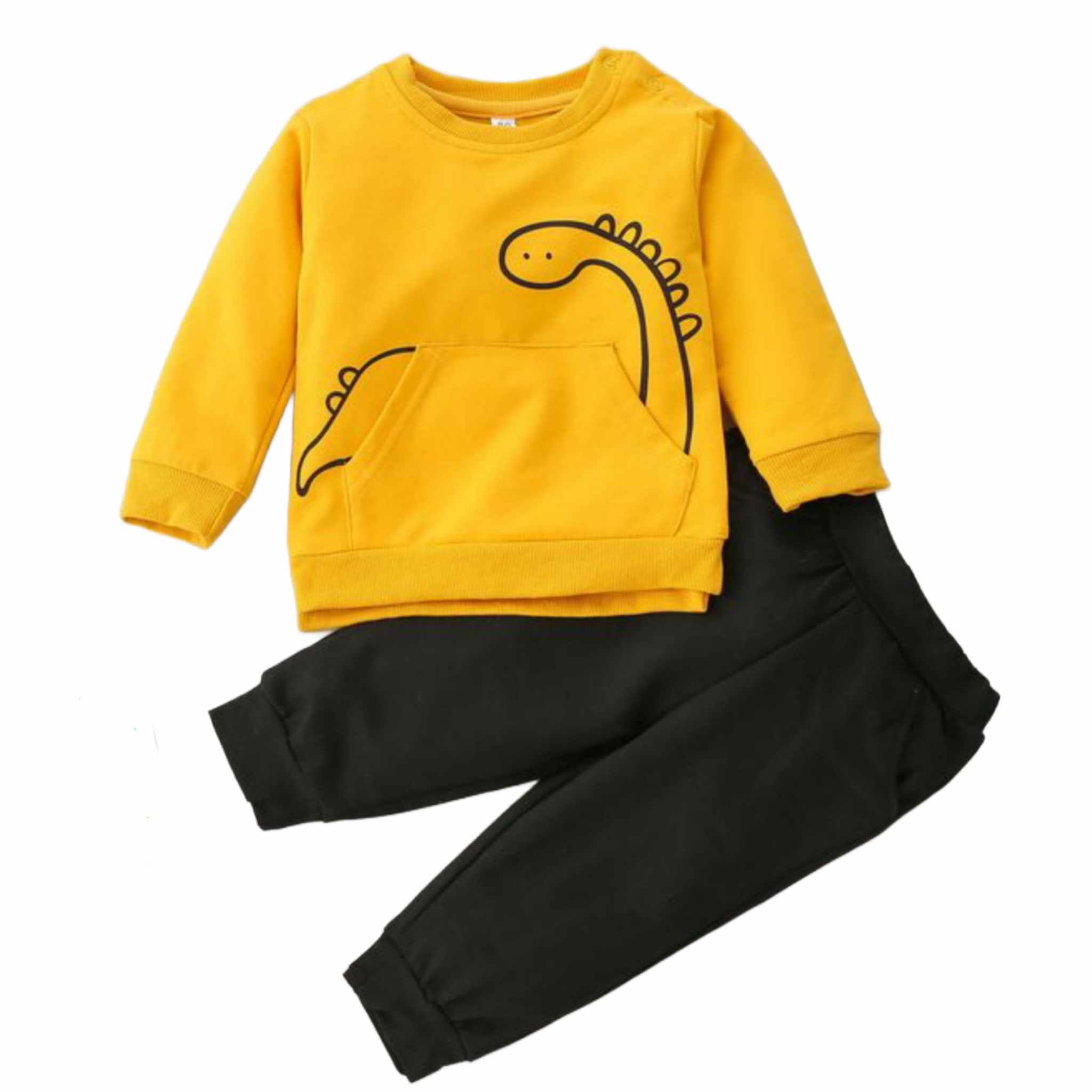 Foto 2 pulgar | Conjunto de Sudadera y Pants King Amarillo para Niña