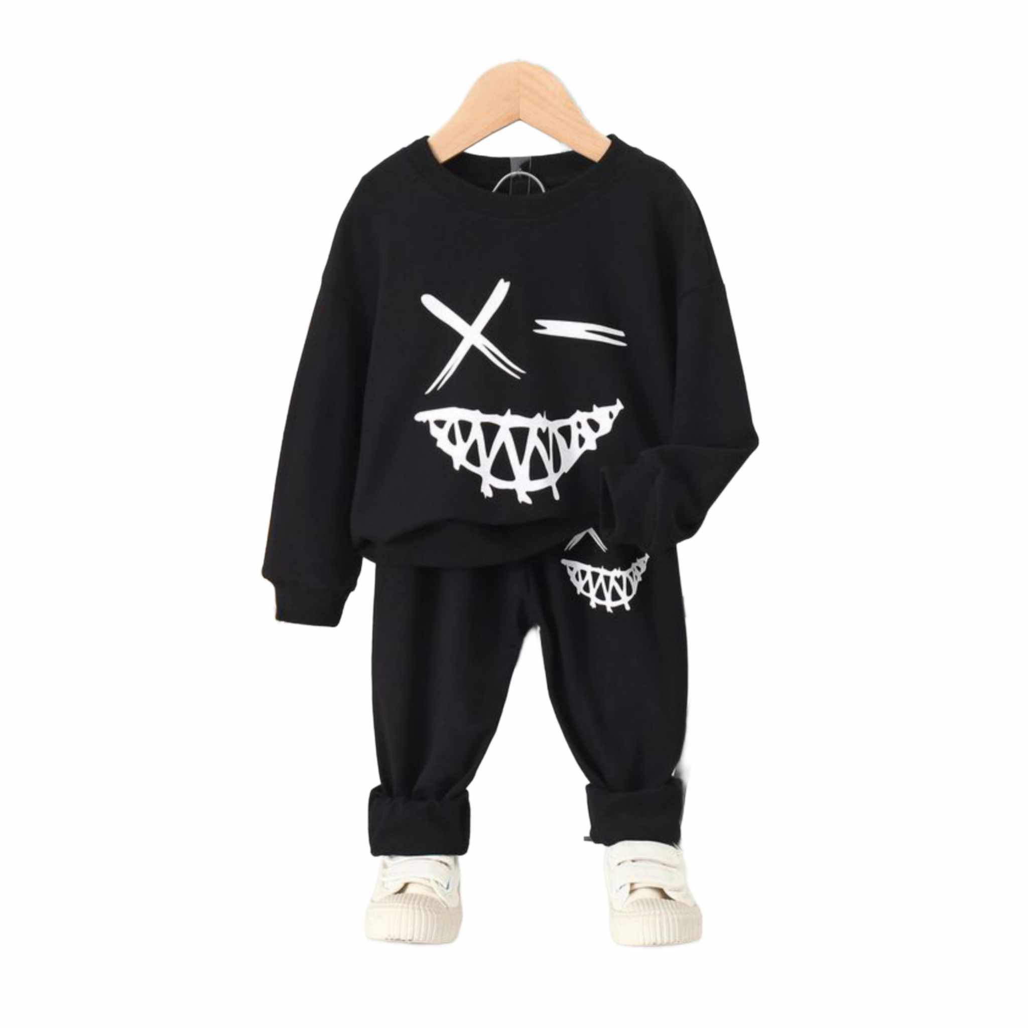 Sudadera y Pants King Boy Negros para Niño