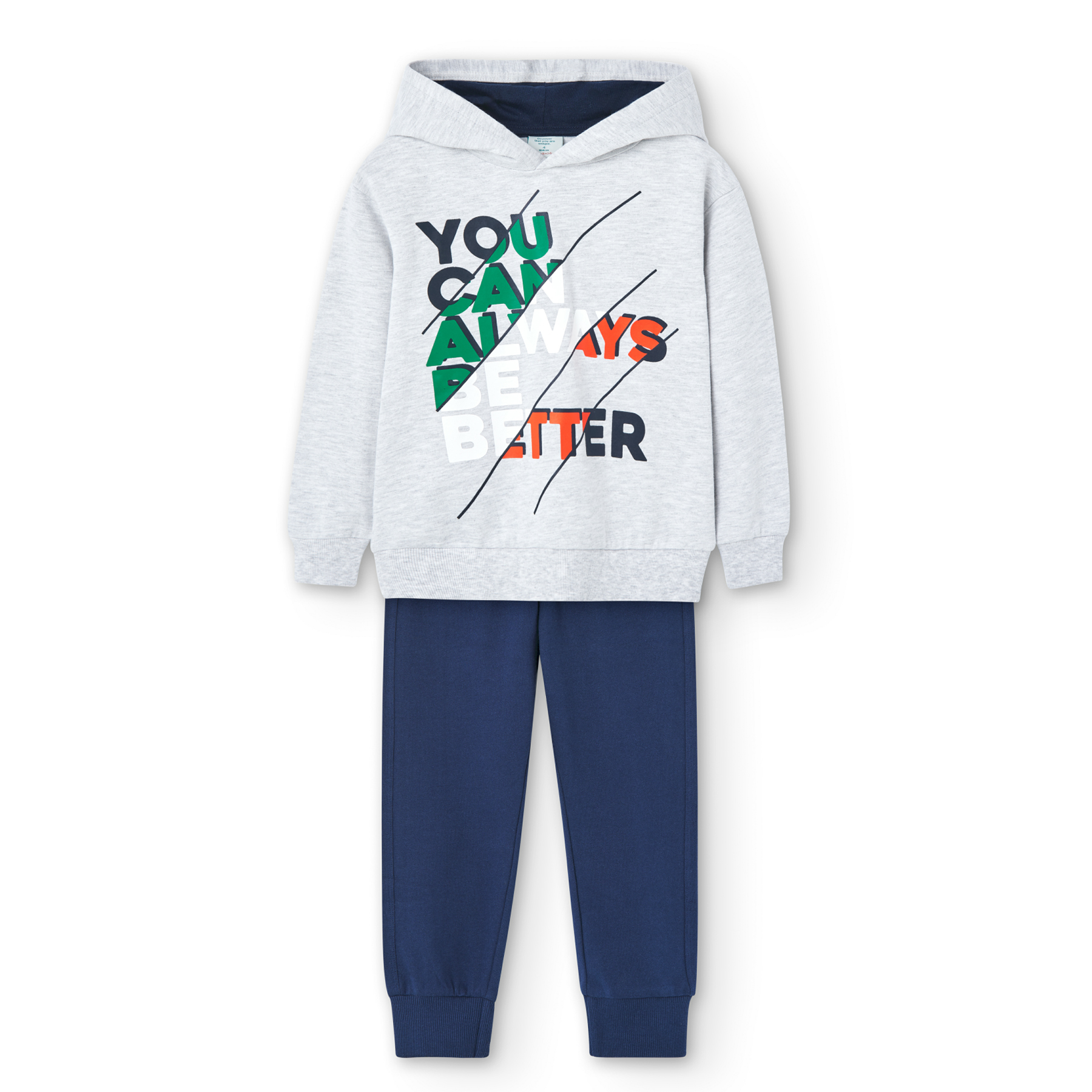 Conjunto Boboli Gris Vigoré You Can Always Be Better para Niño