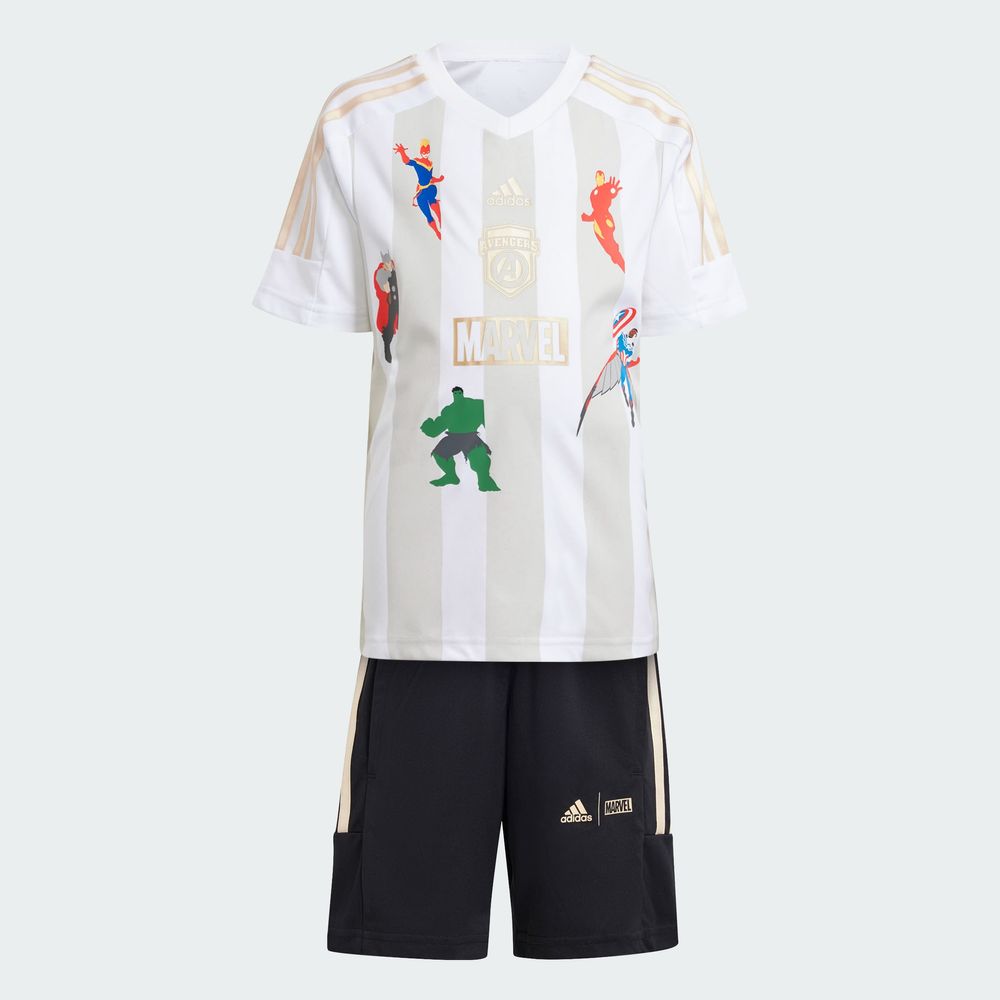 Foto 3 pulgar | Conjunto Playera Marvel's Avengers Adidas Blanco Niños