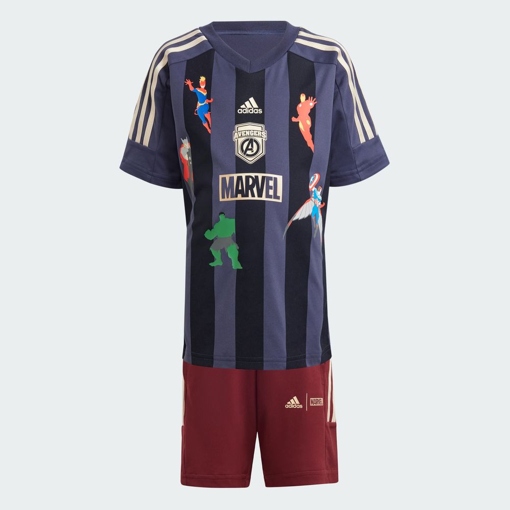 Foto 2 | Conjunto Playera Marvel's Avengers Adidas Azul Niños