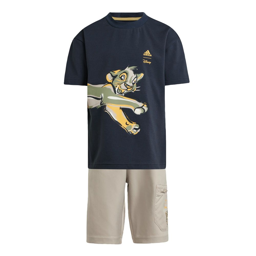 Foto 1 | Conjunto de Playera Y Shorts Adidas  Disney Lion King Gris