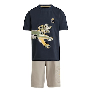 Foto 1 | Conjunto de Playera Y Shorts Adidas Disney Lion King Gris