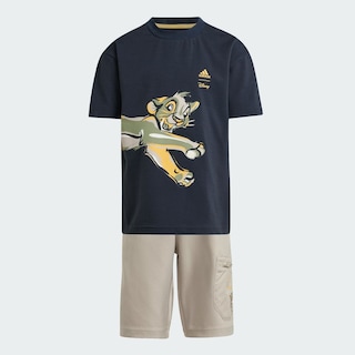 Foto 4 | Conjunto de Playera Y Shorts Adidas Disney Lion King Gris