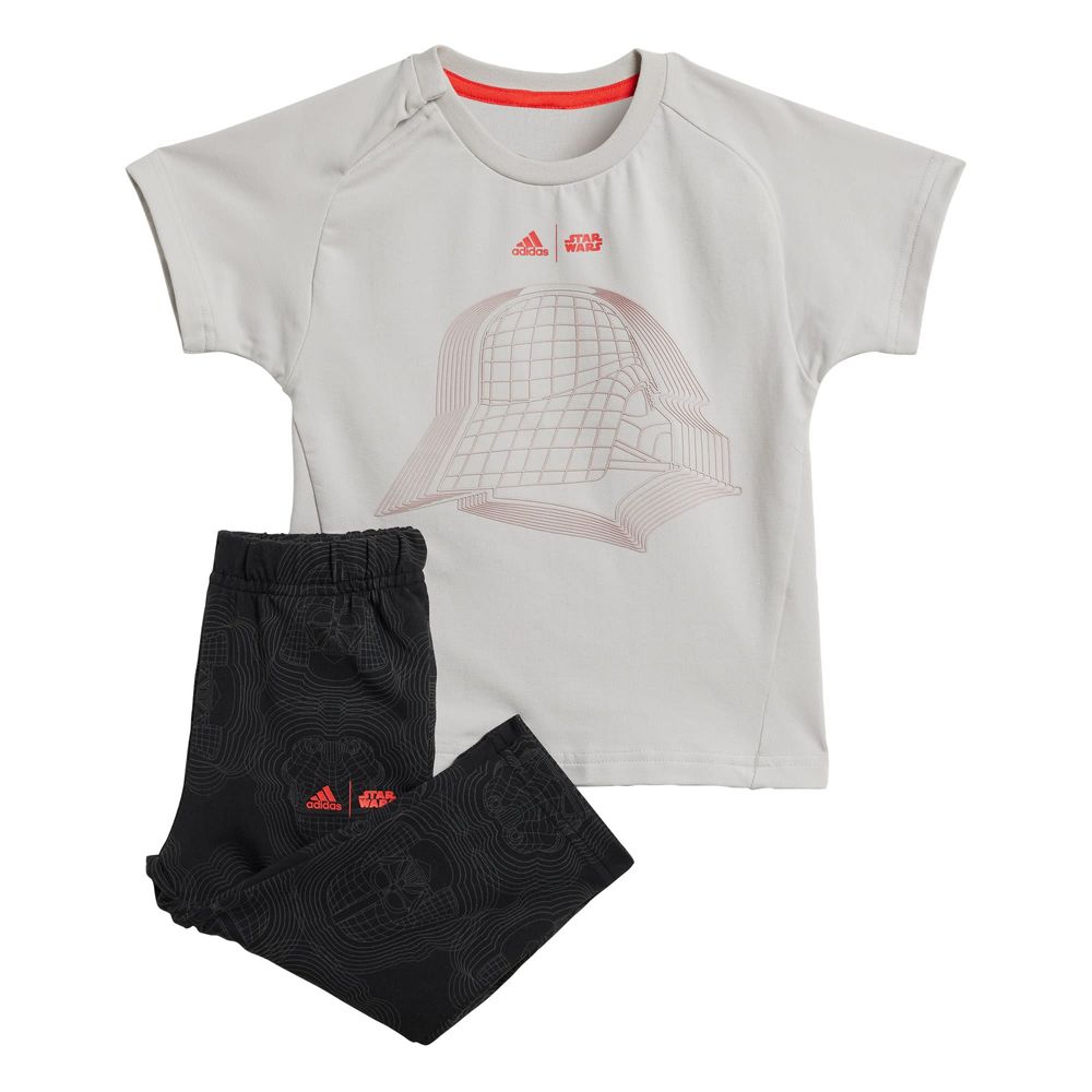 Foto 2 pulgar | Conjunto De Playera Adidas Star Wars Kids Adidas Gris Niños