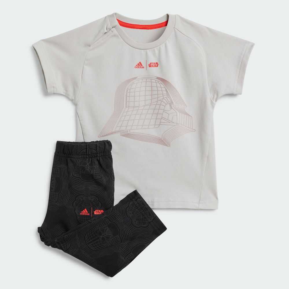 Foto 4 pulgar | Conjunto De Playera Adidas Star Wars Kids Adidas Gris Niños