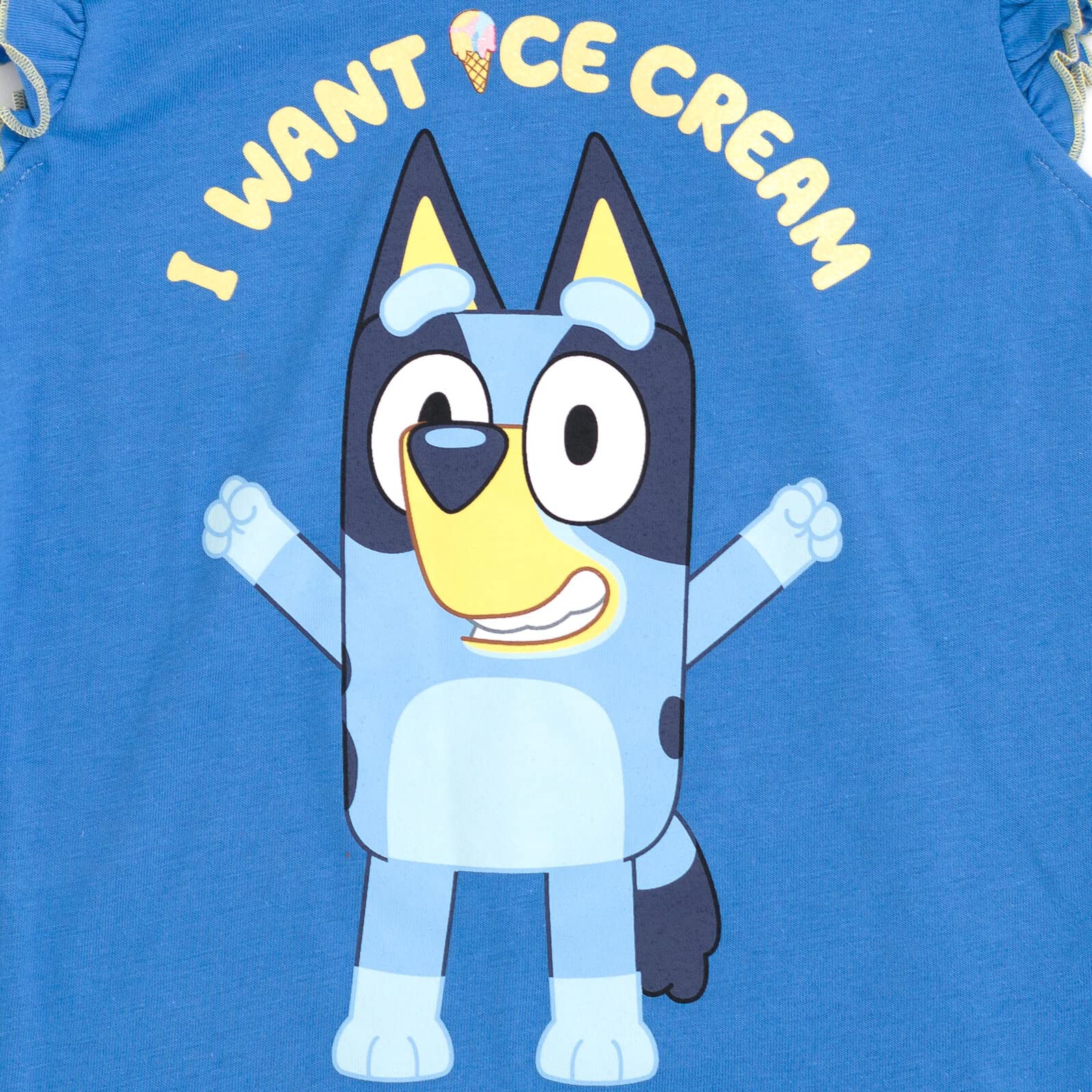 Foto 7 pulgar | Camiseta Sin Mangas Y Pantalones Cortos Para Cosplay Bluey Para Niñas Pequeñas, Talla 6 - Venta Internacional.