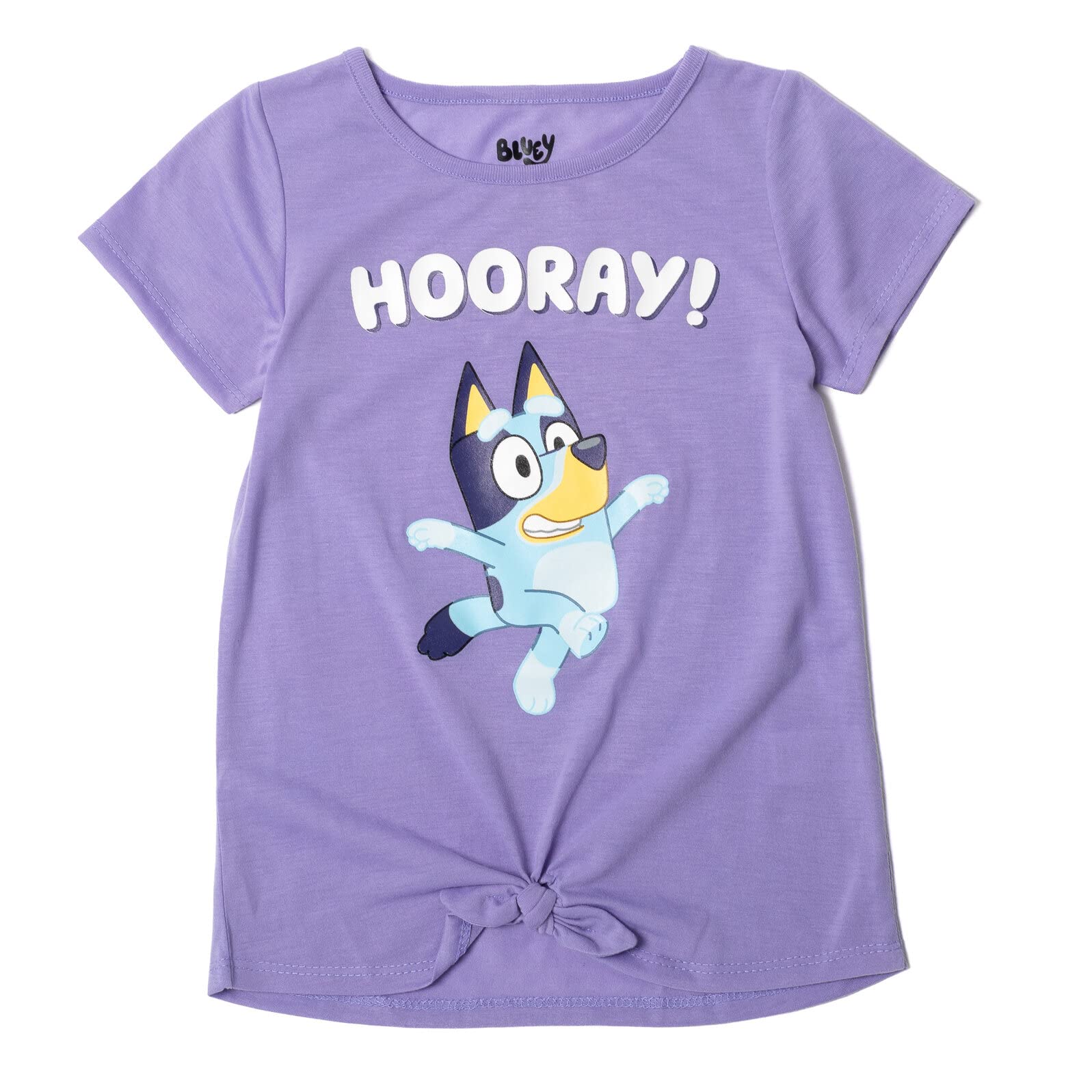 Foto 2 pulgar | Camiseta Bluey Little Girls Púrpura Con Lazo Gráfico Con Nudo Para 4 Años - Venta Internacional.