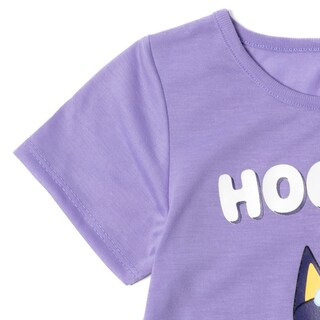 Foto 3 | Camiseta Bluey Little Girls Púrpura Con Lazo Gráfico Con Nudo Para 4 Años - Venta Internacional.
