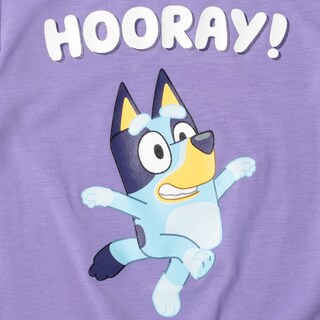 Foto 7 | Camiseta Bluey Little Girls Púrpura Con Lazo Gráfico Con Nudo Para 4 Años - Venta Internacional.