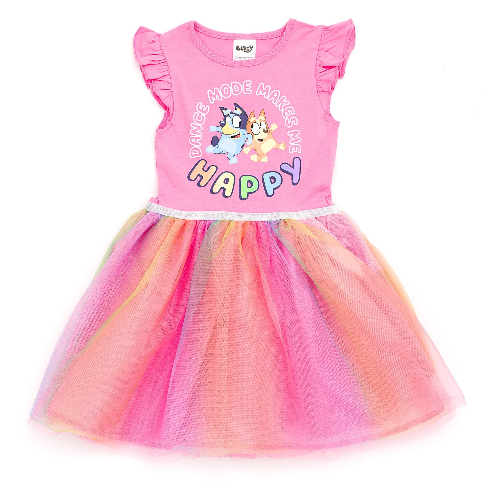 Foto 1 | Vestido Bluey Bingo Tulle Para Niñas, Color Rosa, Talla 6 - Venta Internacional.