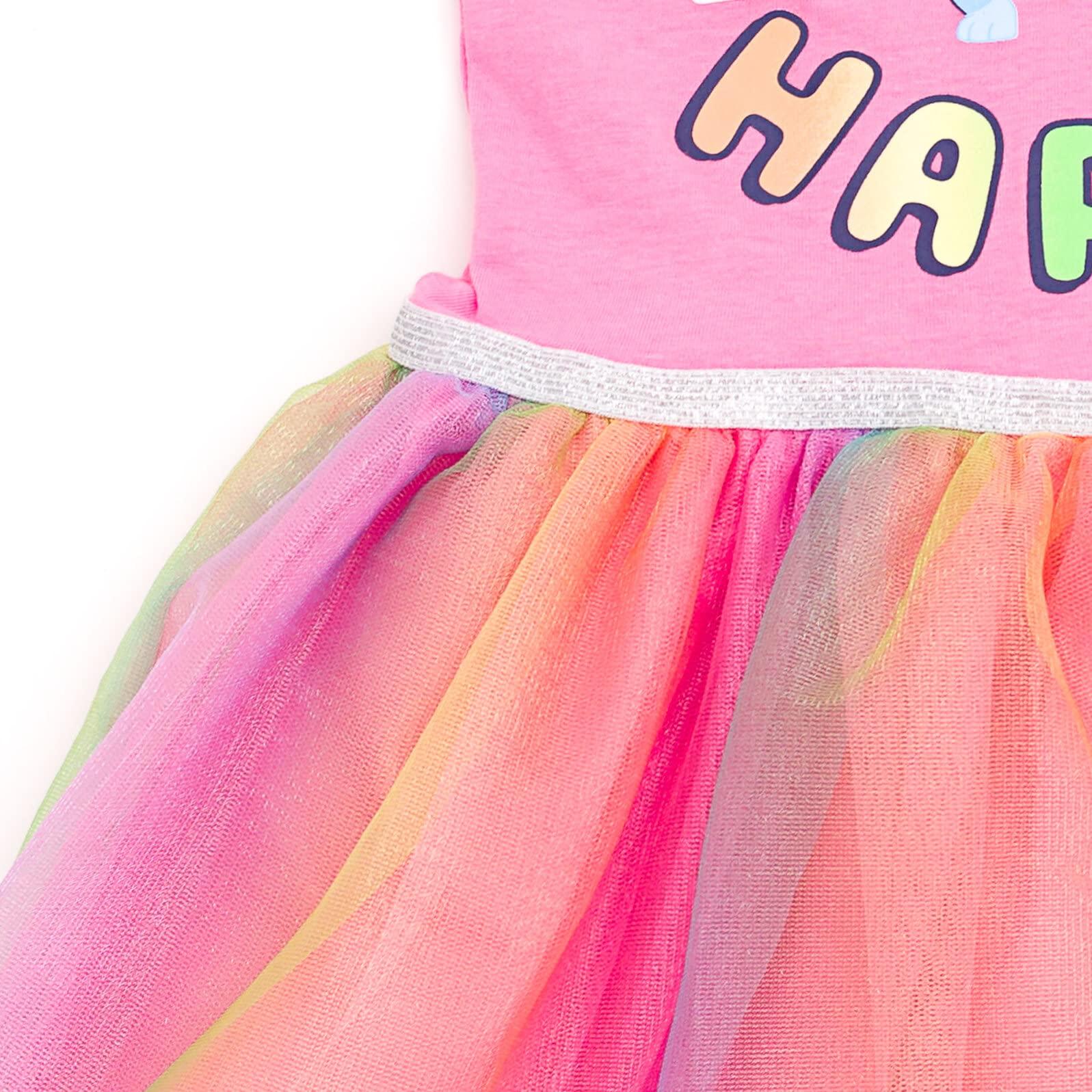 Foto 7 | Vestido Bluey Bingo Tulle Para Niñas, Color Rosa, Talla 6 - Venta Internacional.