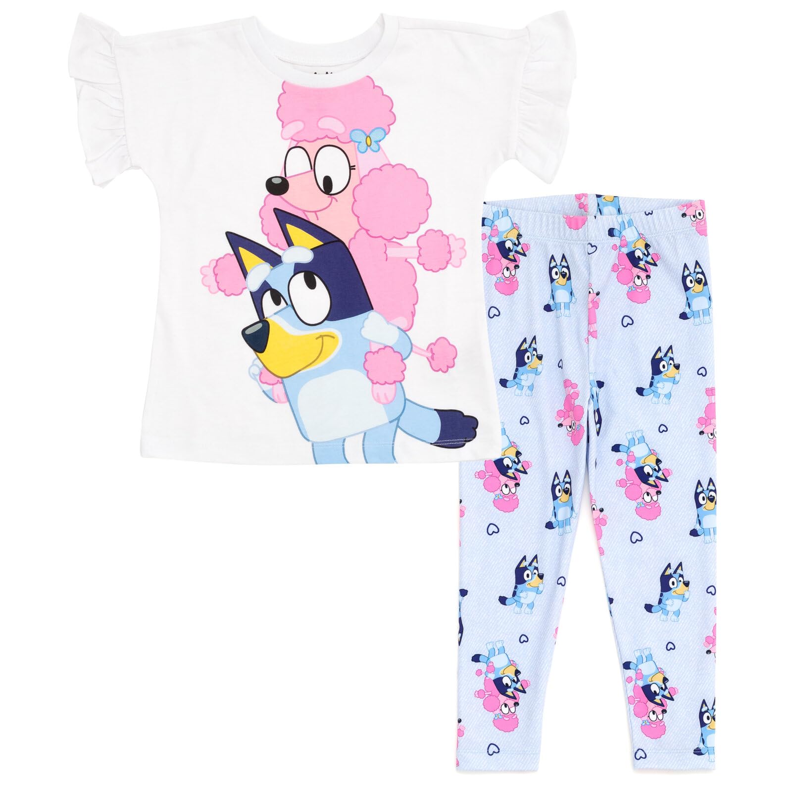 Conjunto De Camiseta Y Leggings Bluey Coco Para Niñas Pequeñas - Venta Internacional.