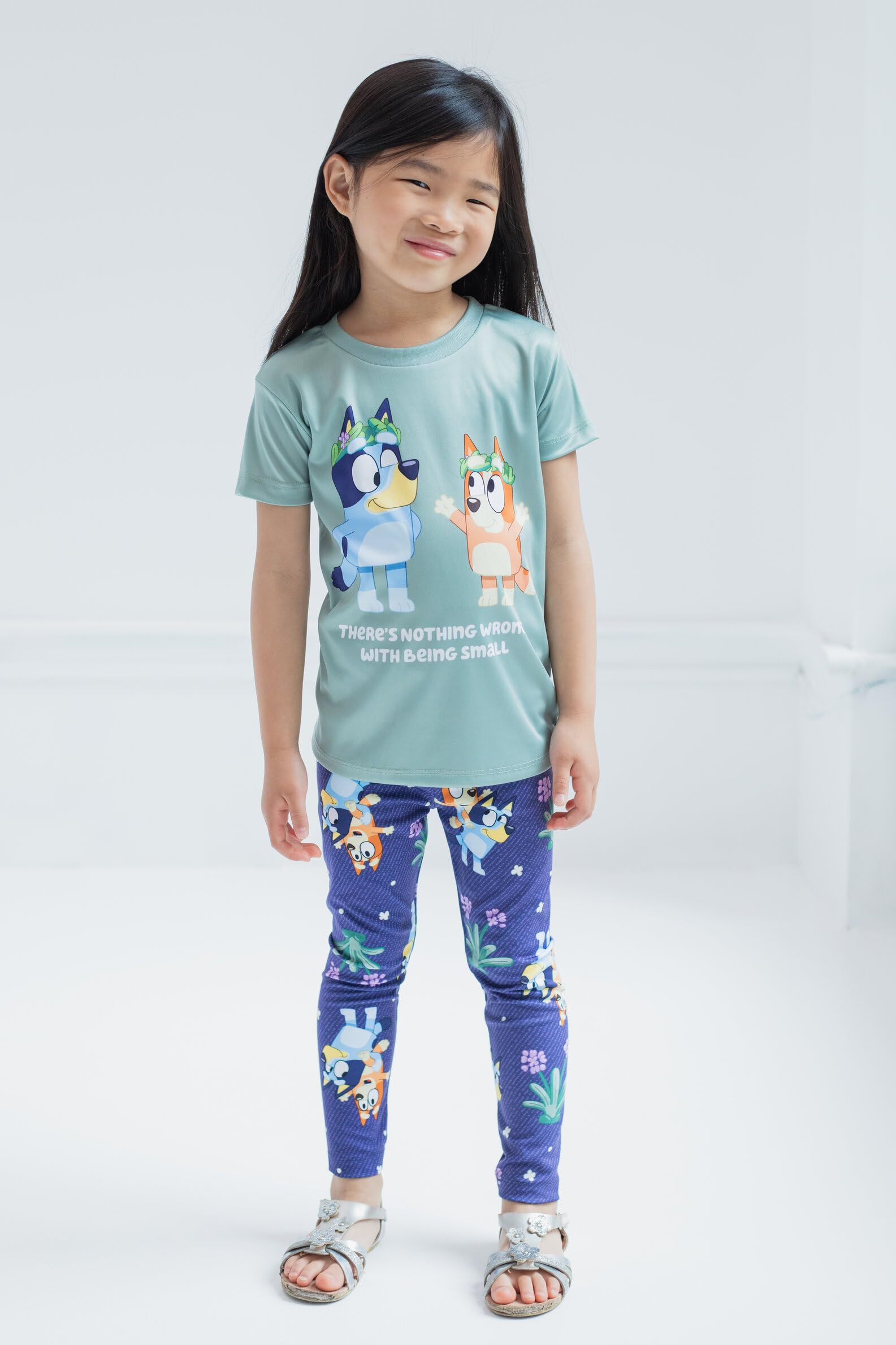 Foto 2 | Conjunto De Ropa Bluey Bingo, Camiseta Y Leggings Para Niñas - Venta Internacional.