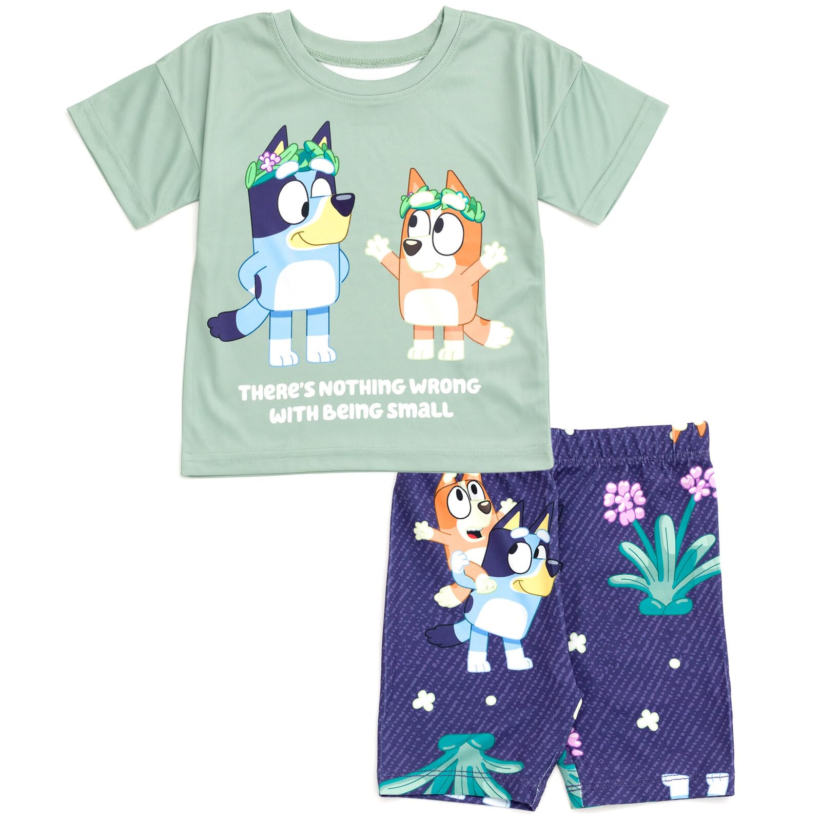 Conjunto De Camiseta Y Pantalones Cortos Bluey Para Niñas Pequeñas De 6 Años - Venta Internacional. $681