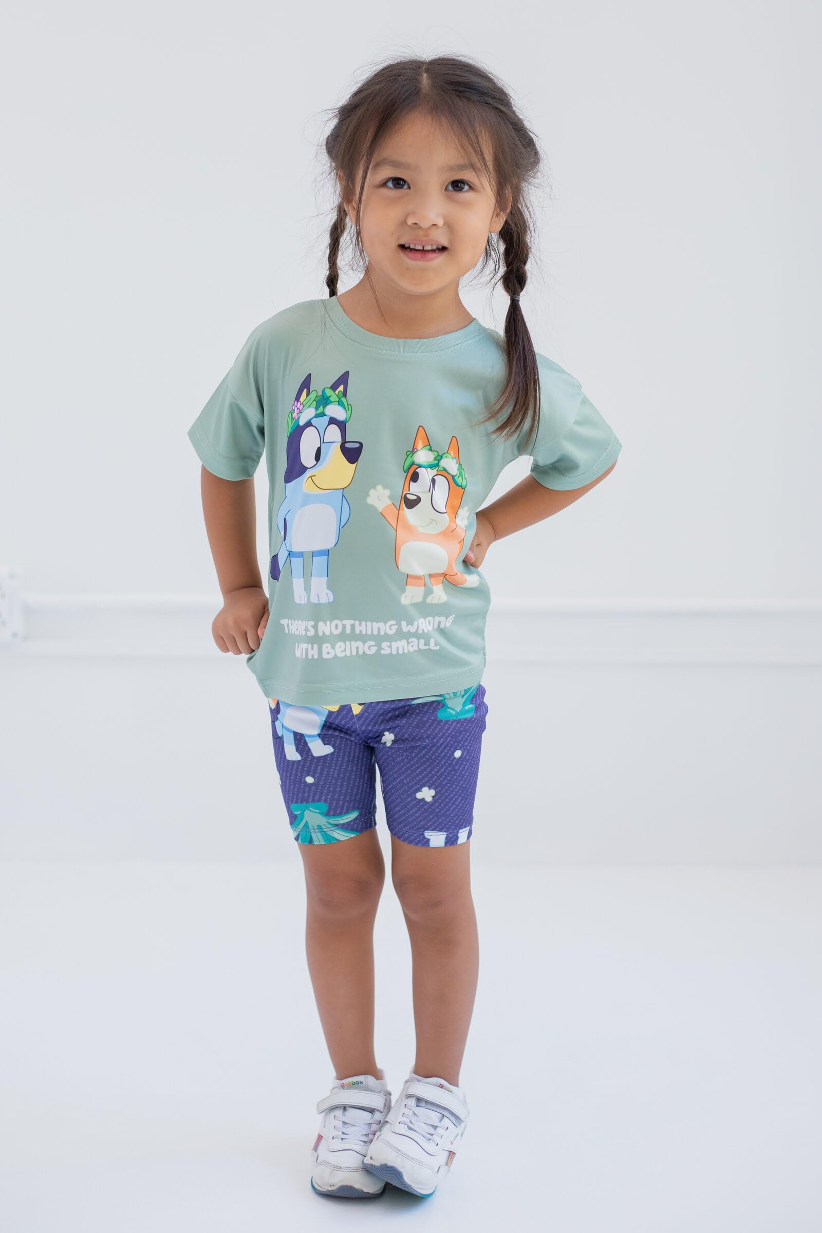 Foto 3 pulgar | Conjunto De Camiseta Y Pantalones Cortos Bluey Para Niñas Pequeñas De 6 Años - Venta Internacional.