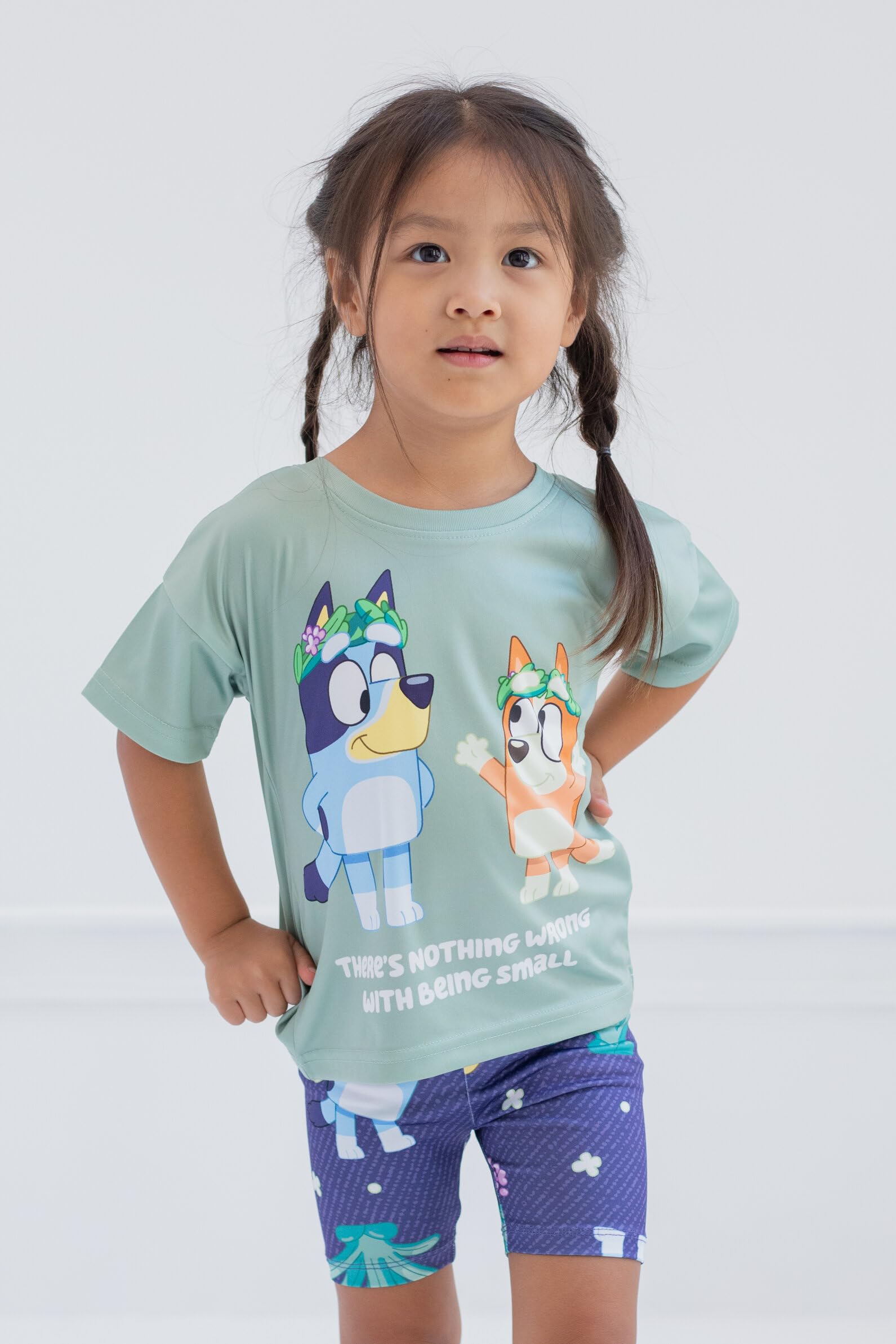 Foto 5 pulgar | Conjunto De Camiseta Y Pantalones Cortos Bluey Para Niñas Pequeñas De 6 Años - Venta Internacional.