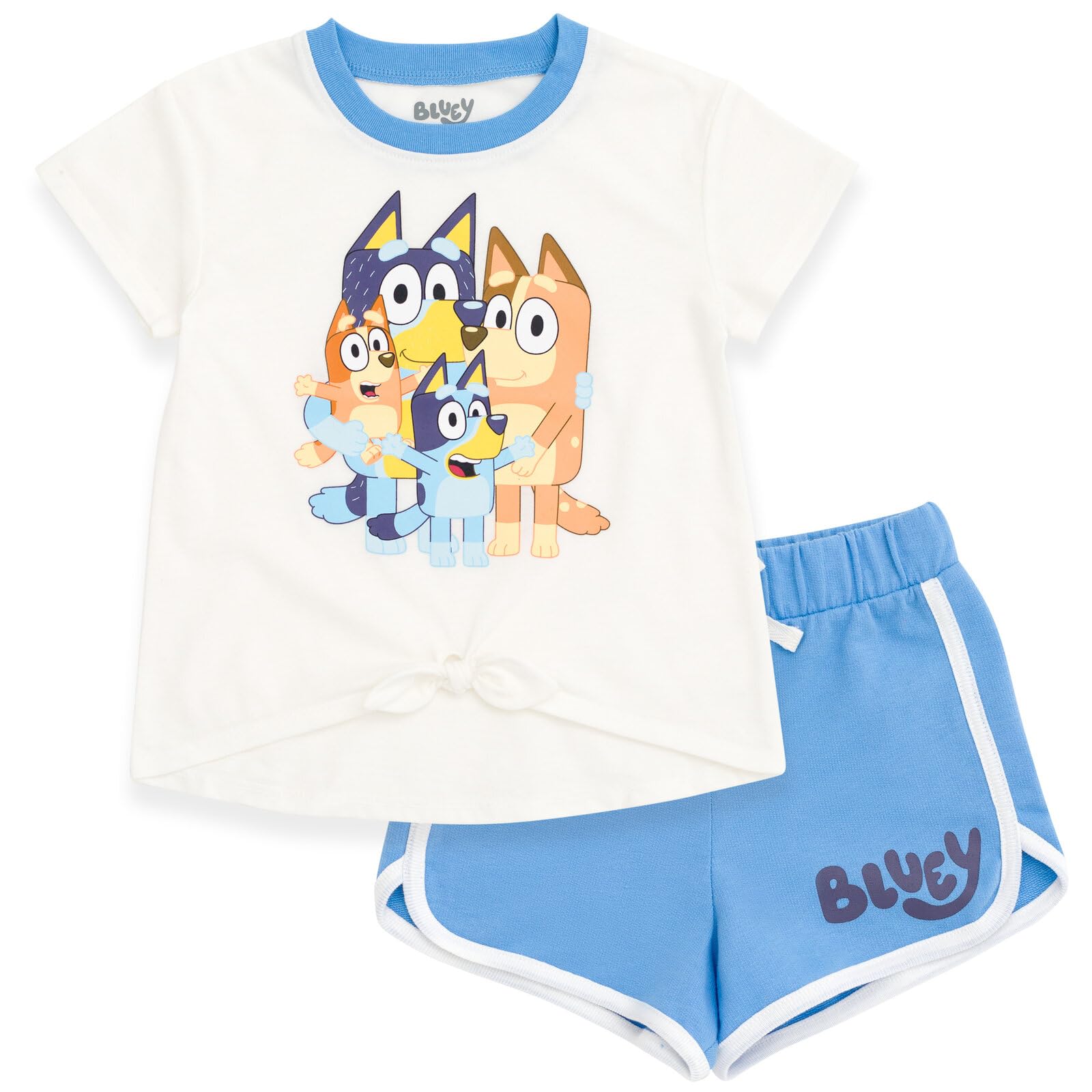 Conjunto De Camiseta Bluey Bingo Bandit Chilli Con Pantalones Cortos Para Niña De 6 Años - Venta Internacional.