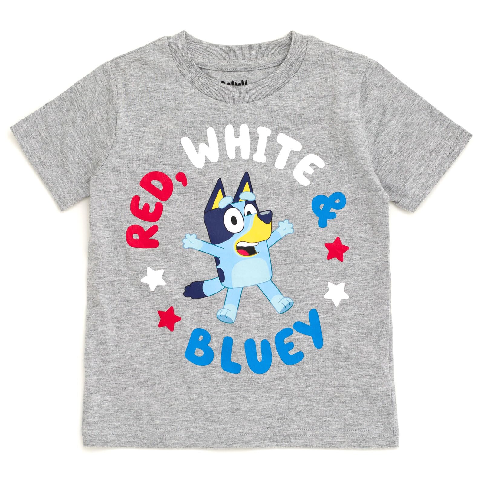 Foto 2 pulgar | Camiseta Bluey Del 4 De Julio Para Niño Y Niña, Gris, Talla 4 - Venta Internacional.