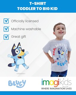 Foto 3 | Camiseta Bluey Del 4 De Julio Para Niño Y Niña, Gris, Talla 4 - Venta Internacional.