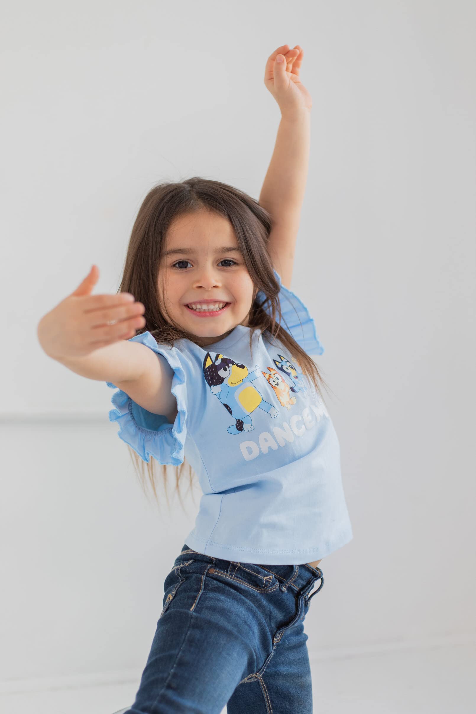 Foto 2 | Camiseta Bluey Bingo And Friends Para Niñas Pequeñas, Paquete De 3 Unidades, 6-6x - Venta Internacional.