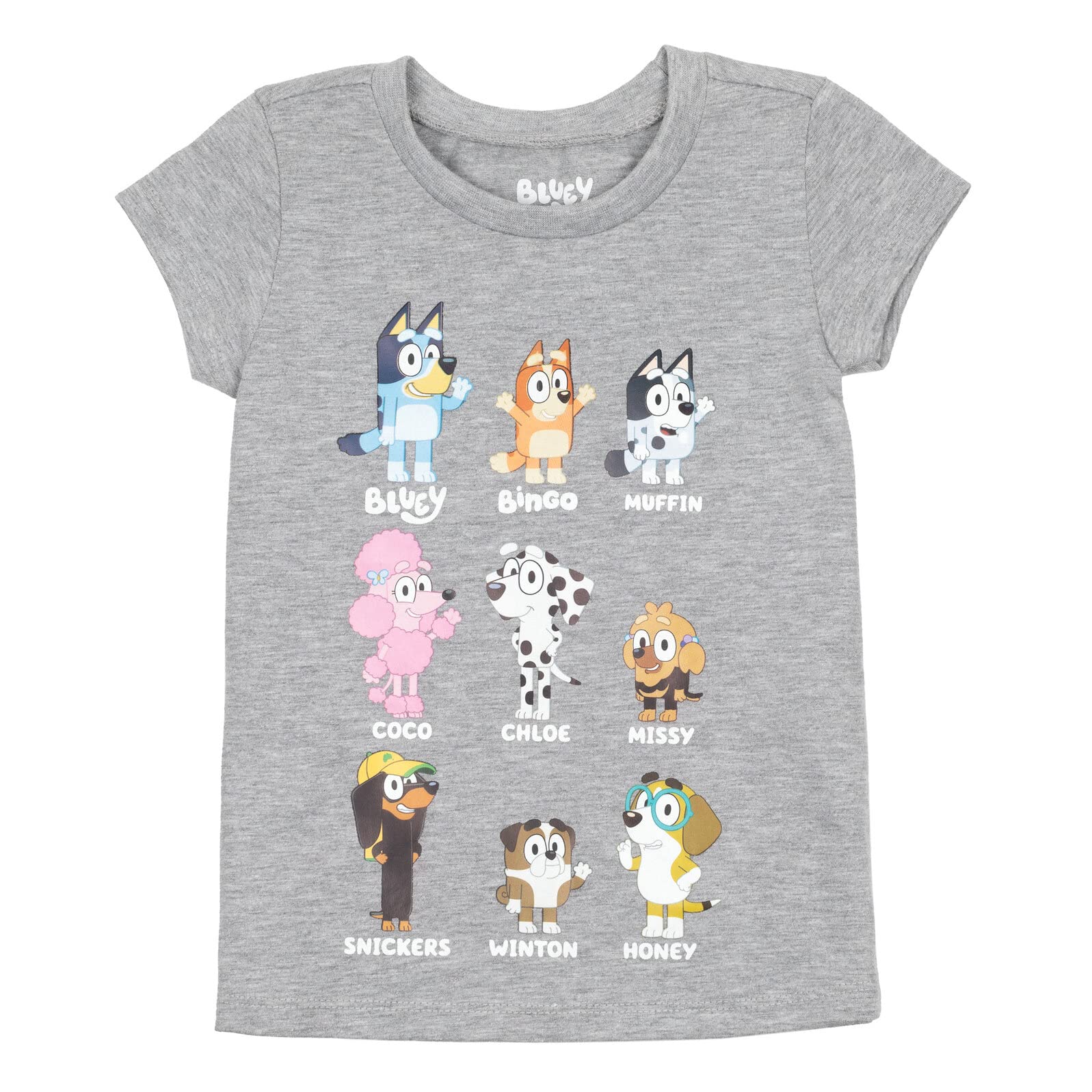 Foto 3 | Camiseta Bluey Bingo And Friends Para Niñas Pequeñas, Paquete De 3 Unidades, 6-6x - Venta Internacional.