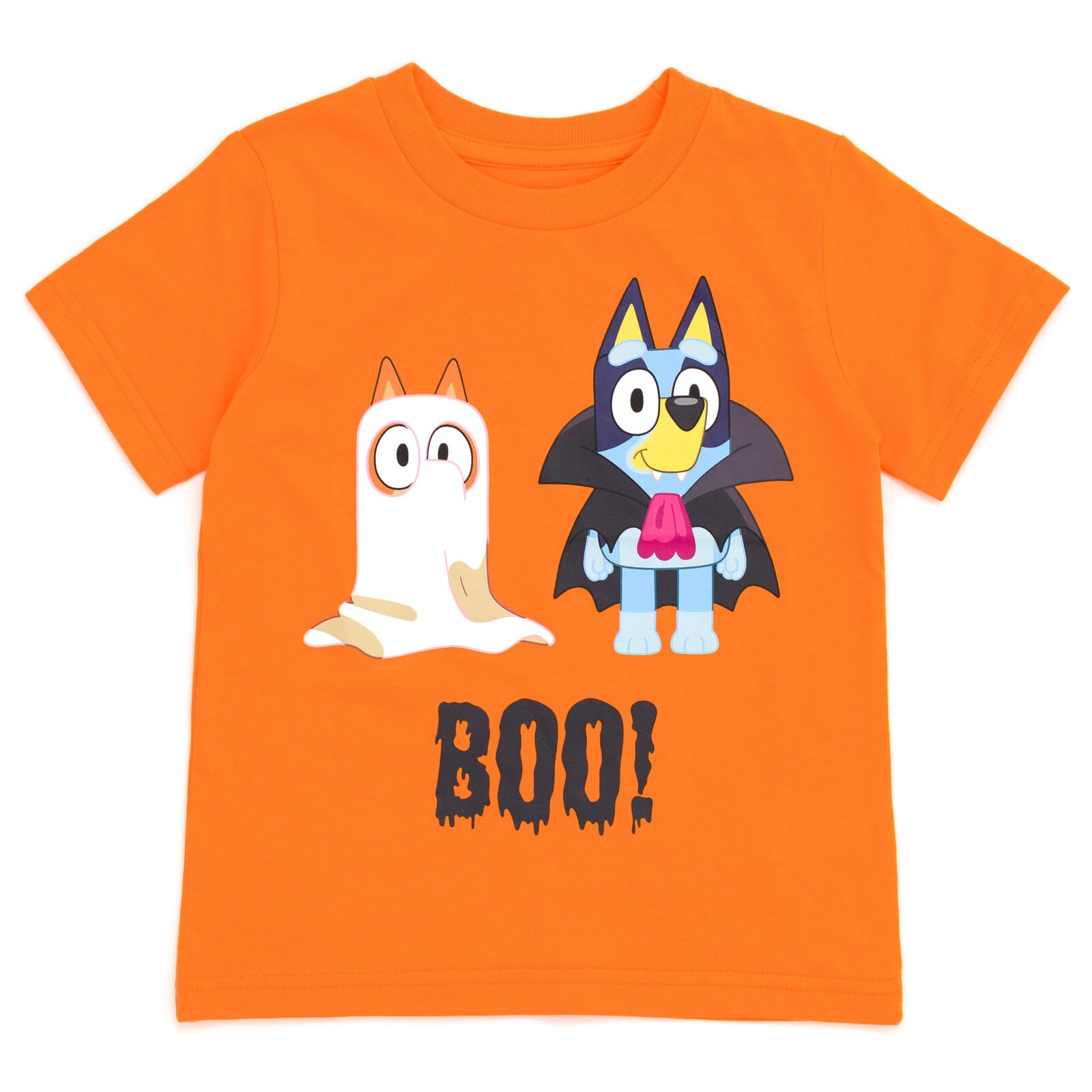 Foto 2 pulgar | Camiseta Bluey Bingo Halloween Para Niños Y Niñas, Naranja - Venta Internacional.