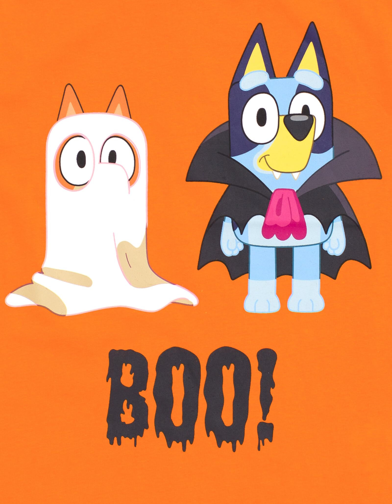 Foto 5 pulgar | Camiseta Bluey Bingo Halloween Para Niños Y Niñas, Naranja - Venta Internacional.