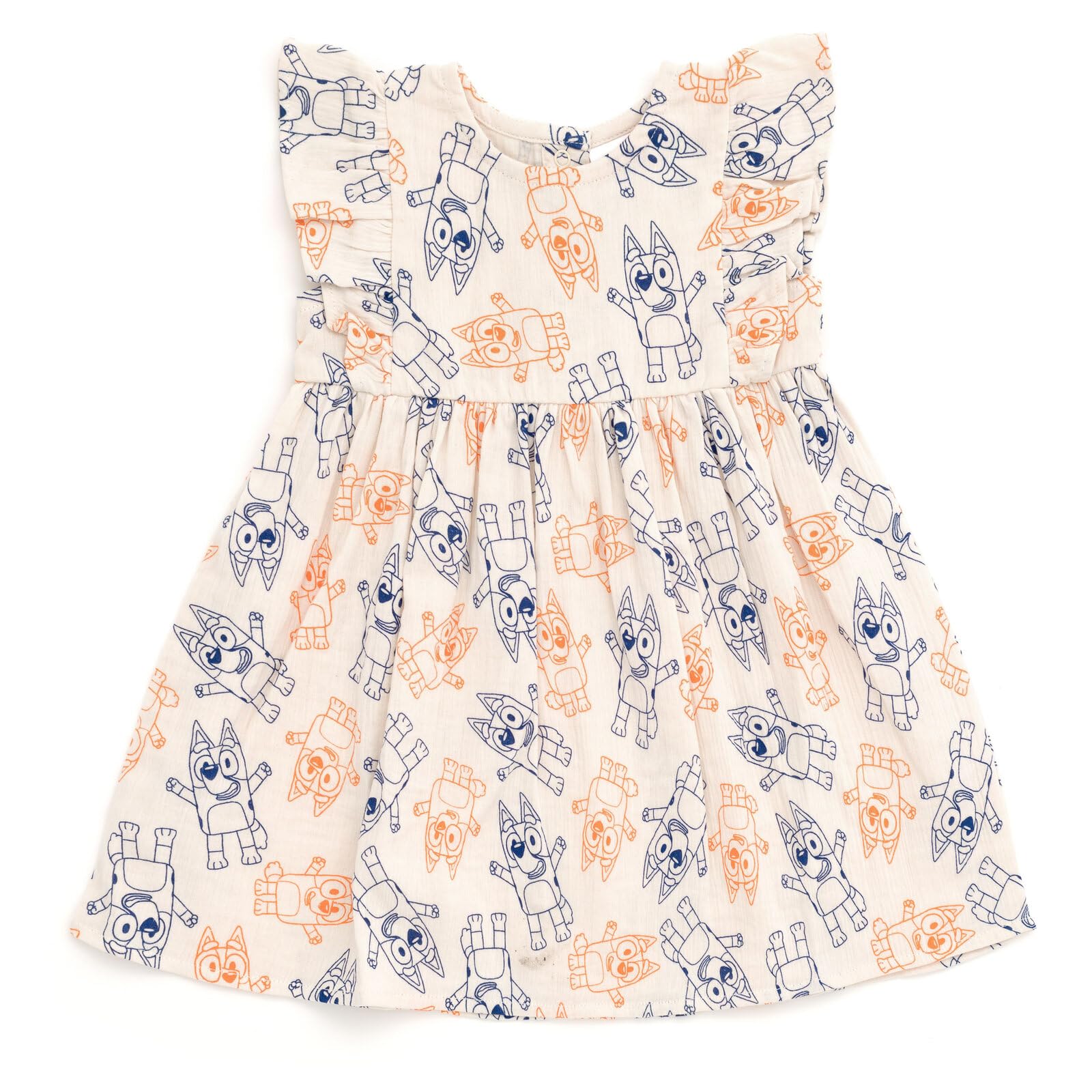 Vestido Bluey Bingo Para Niñas Pequeñas, Gasa De Algodón, 6 Años - Venta Internacional. $743