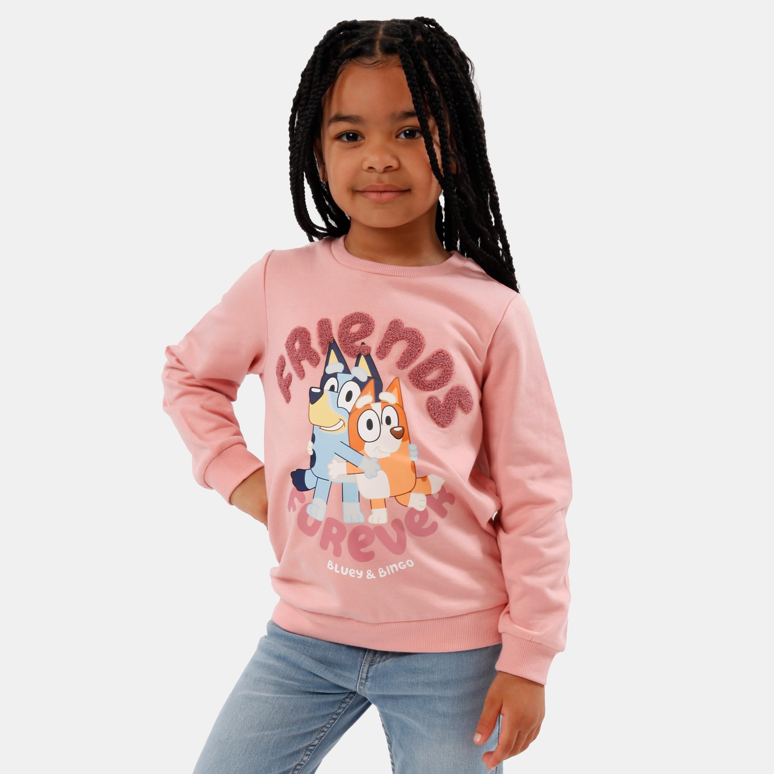 Foto 3 pulgar | Sudadera Bluey Girls Bingo Friends Forever Pink 2t - Venta Internacional.