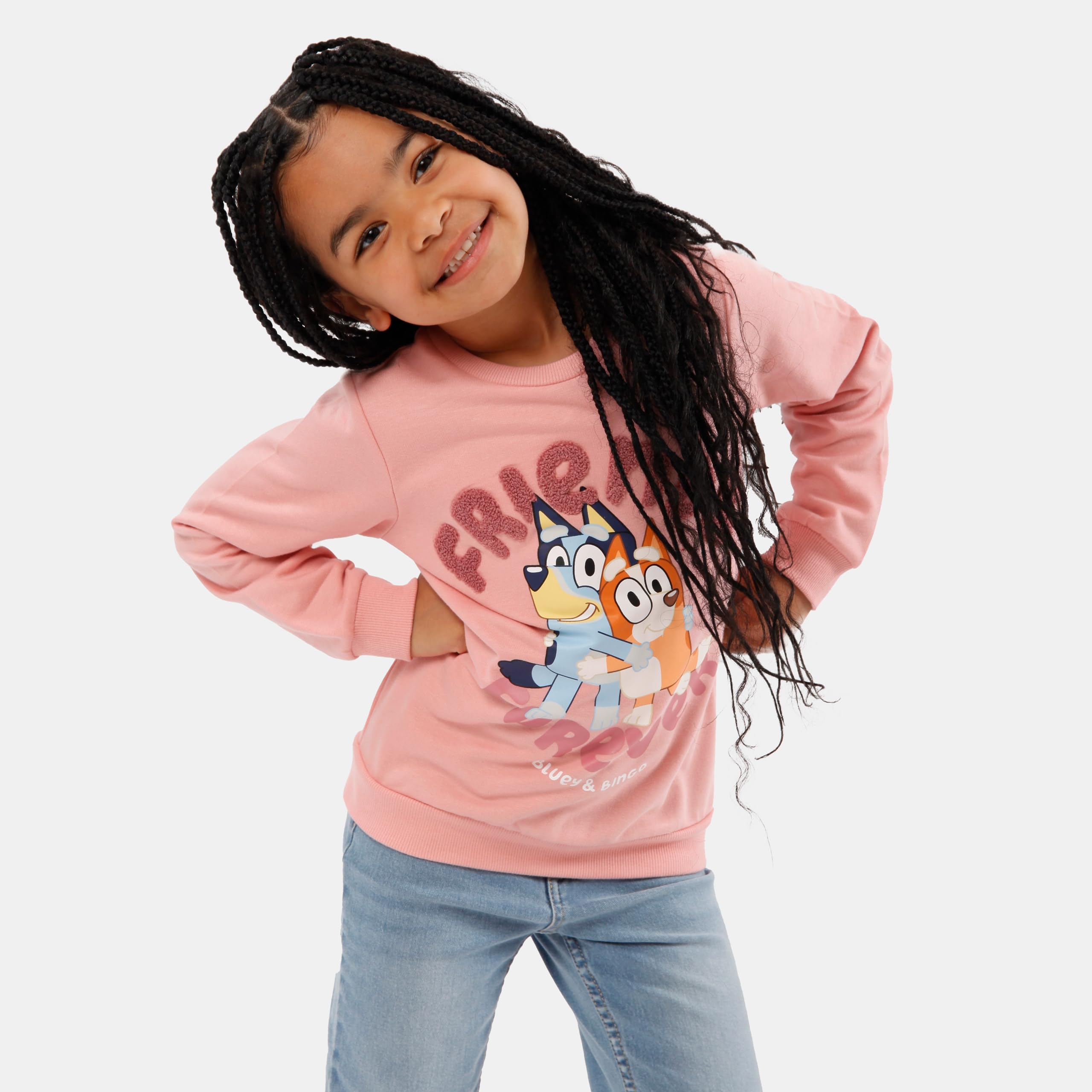 Foto 4 pulgar | Sudadera Bluey Girls Bingo Friends Forever Pink 2t - Venta Internacional.