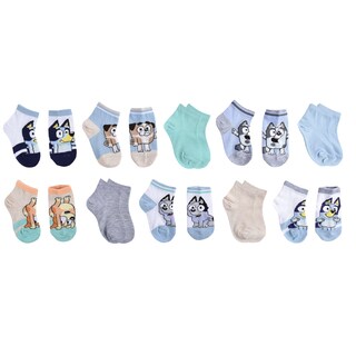 Foto 2 | Calcetines Bluey Quarter Para Niños De 2 A 4 Toneladas, Paquete De 10 Unidades, Color Blanco - Venta Internacional.