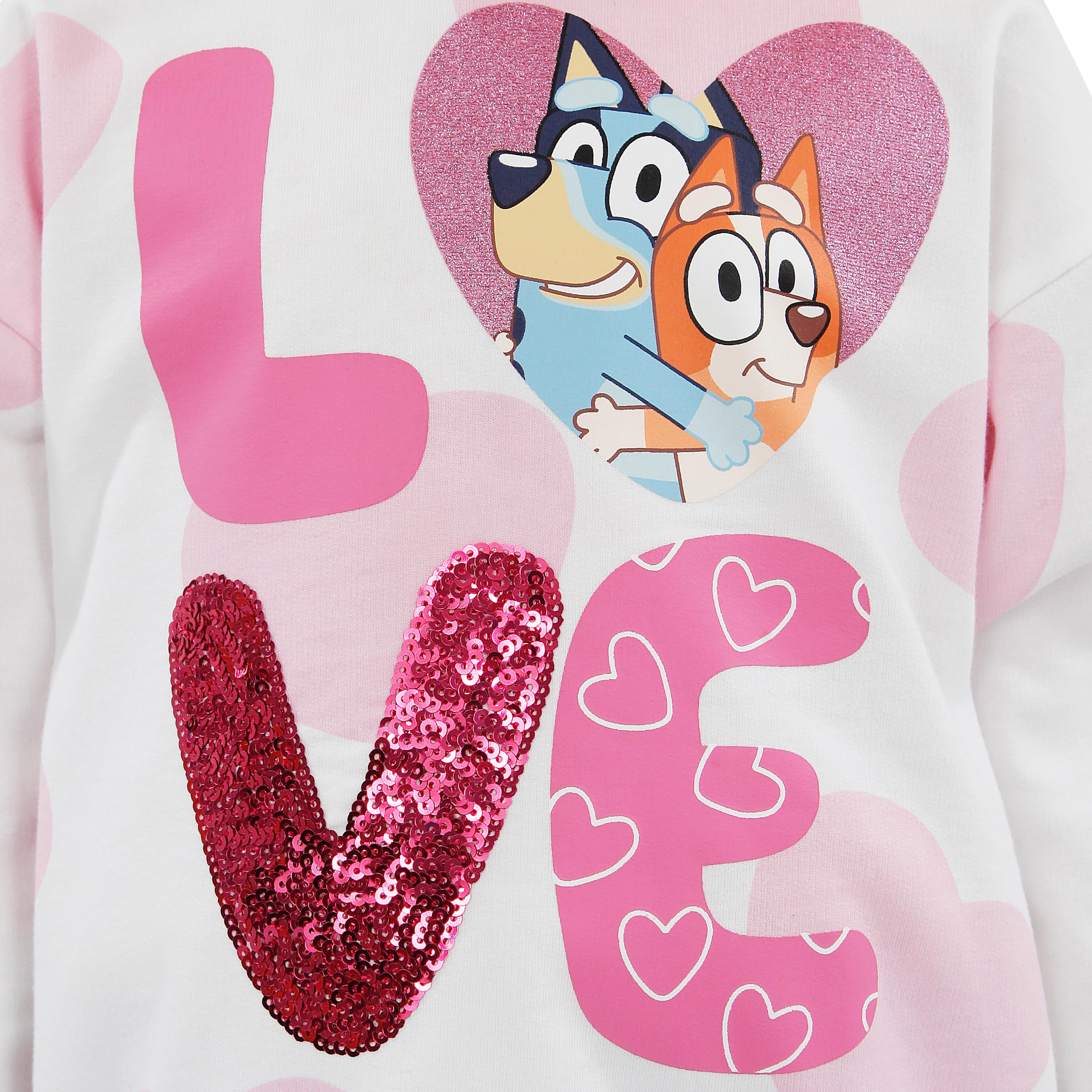 Foto 4 pulgar | Sudadera Bluey Bingo Con Cuello Redondo Para Niñas, Color Blanco 2t - Venta Internacional.