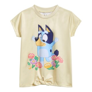 Foto 4 | Conjunto De Camiseta Y Leggings Azules Con Estampado Floral Para Niñas - Venta Internacional.