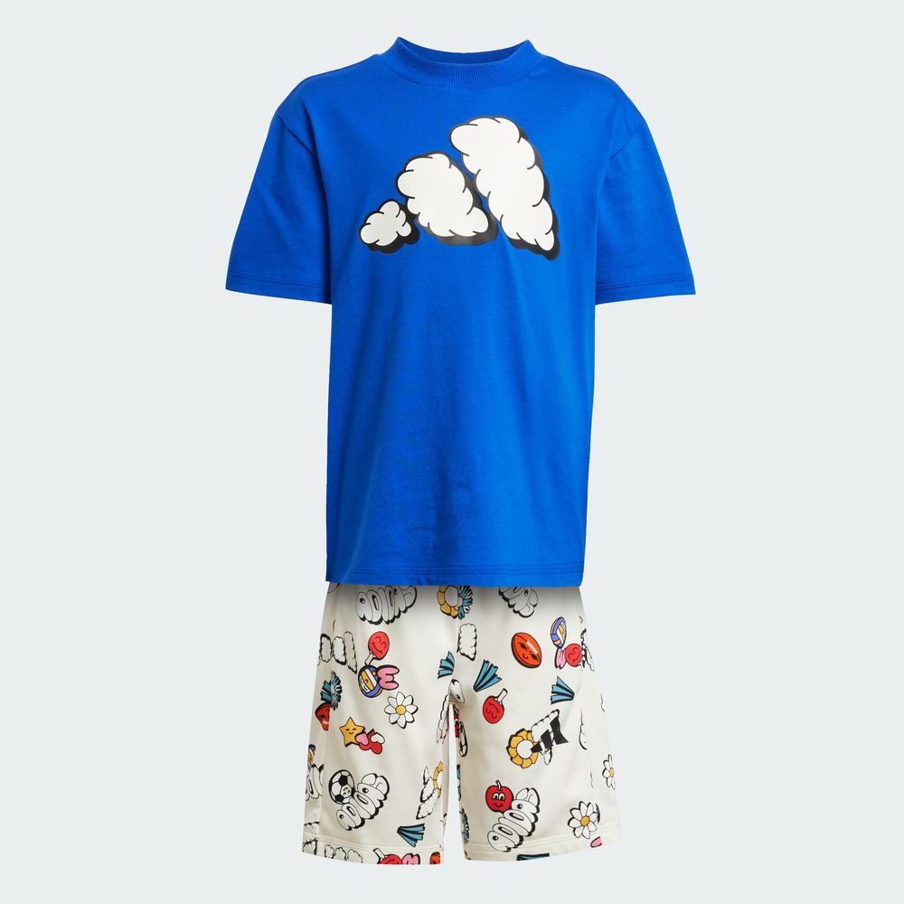 Foto 4 | Lk Aop Set Adidas Azul Niños