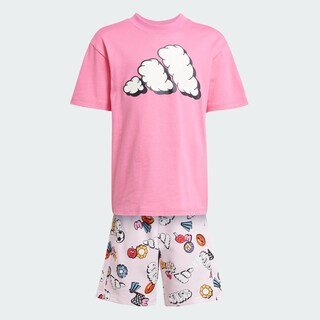 Foto 3 | Lk Aop Set Adidas Rosa Niños