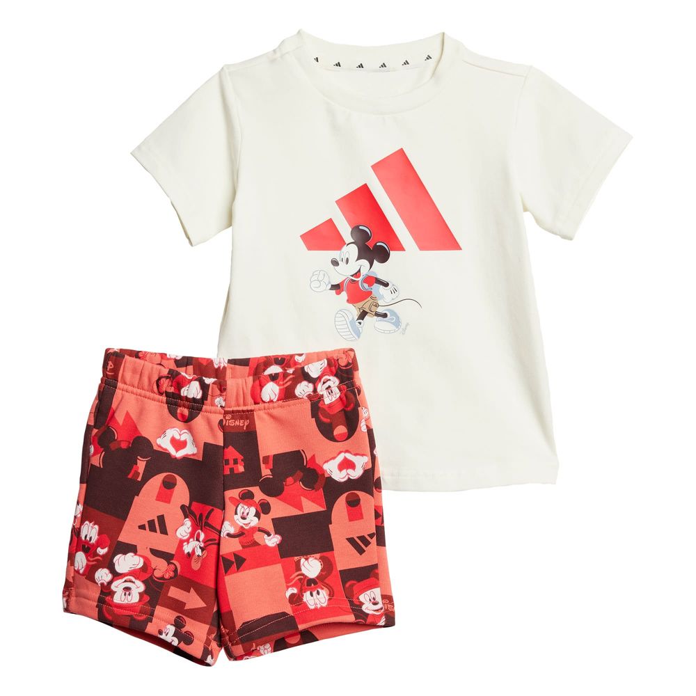 Foto 2 pulgar | Conjunto Playera Y Pants Corto Adidas X Disney Mickey Mouse (bebé) Adidas Blanco Niños