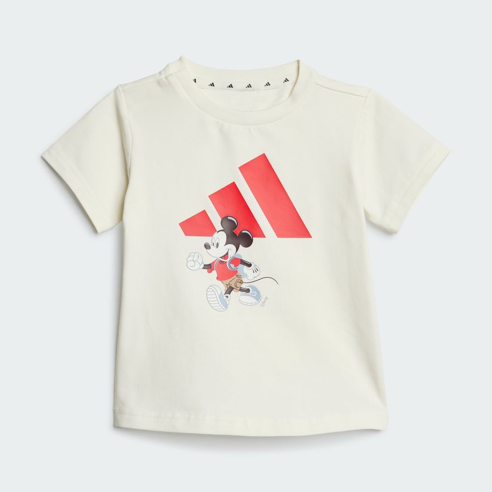 Foto 5 pulgar | Conjunto Playera Y Pants Corto Adidas X Disney Mickey Mouse (bebé) Adidas Blanco Niños