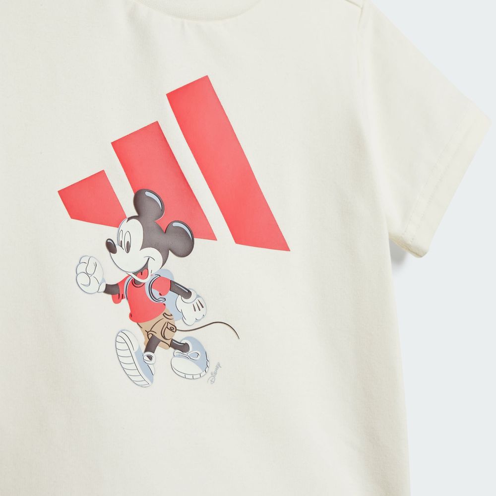 Foto 9 pulgar | Conjunto Playera Y Pants Corto Adidas X Disney Mickey Mouse (bebé) Adidas Blanco Niños