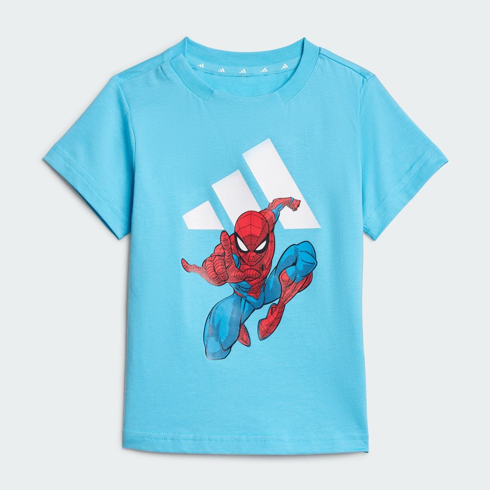 Foto 5 pulgar | Conjunto De Playera Adidas X Marvel Spider-man Kids Adidas Azul Niños