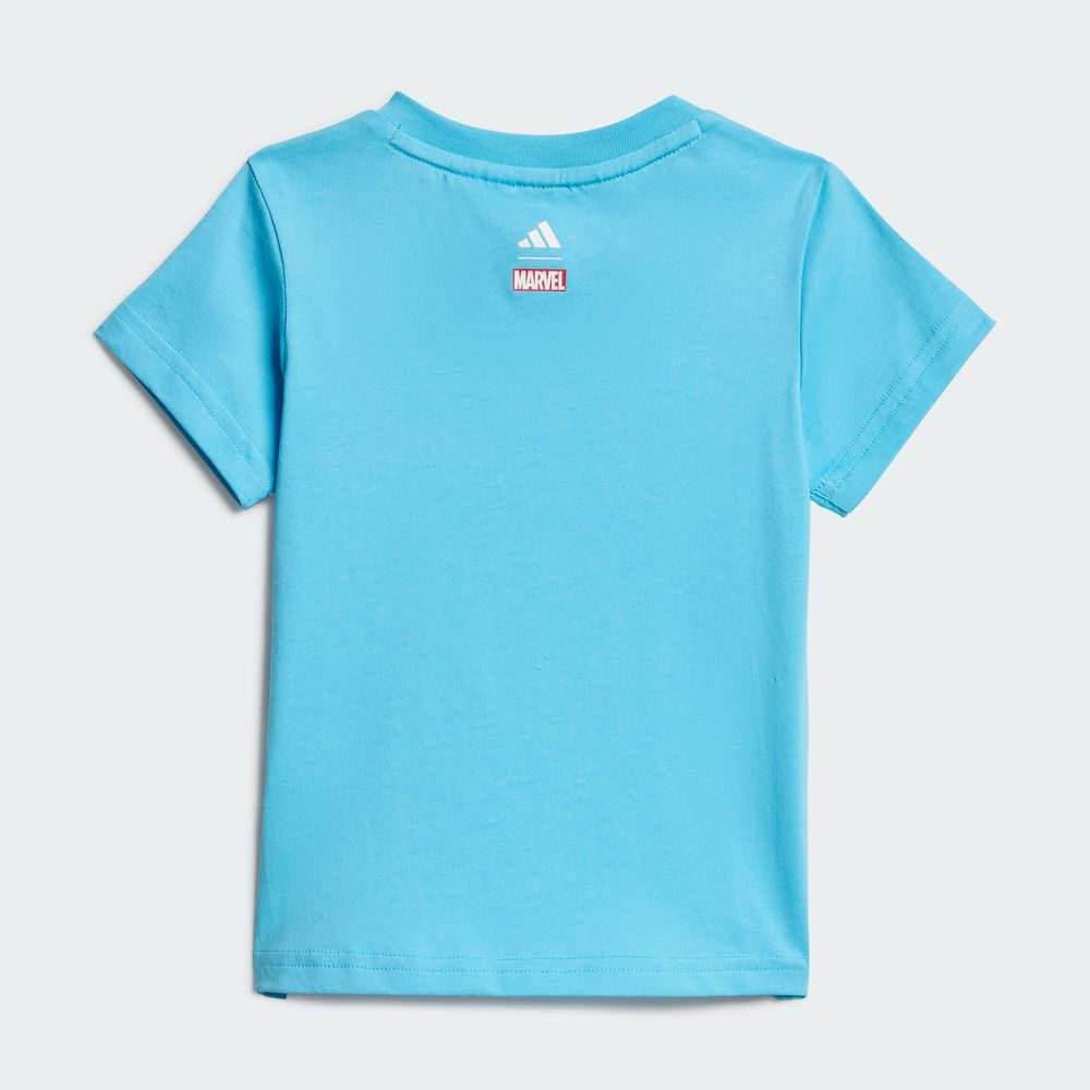 Foto 6 pulgar | Conjunto De Playera Adidas X Marvel Spider-man Kids Adidas Azul Niños