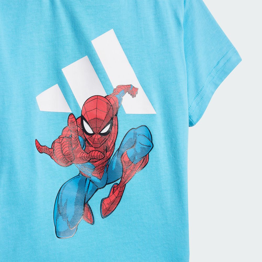 Foto 9 pulgar | Conjunto De Playera Adidas X Marvel Spider-man Kids Adidas Azul Niños