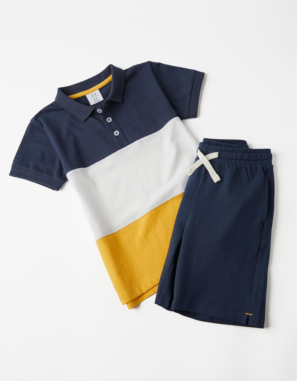 Conjunto De Camiseta Tipo Polo Y Short Para Niño Zippy