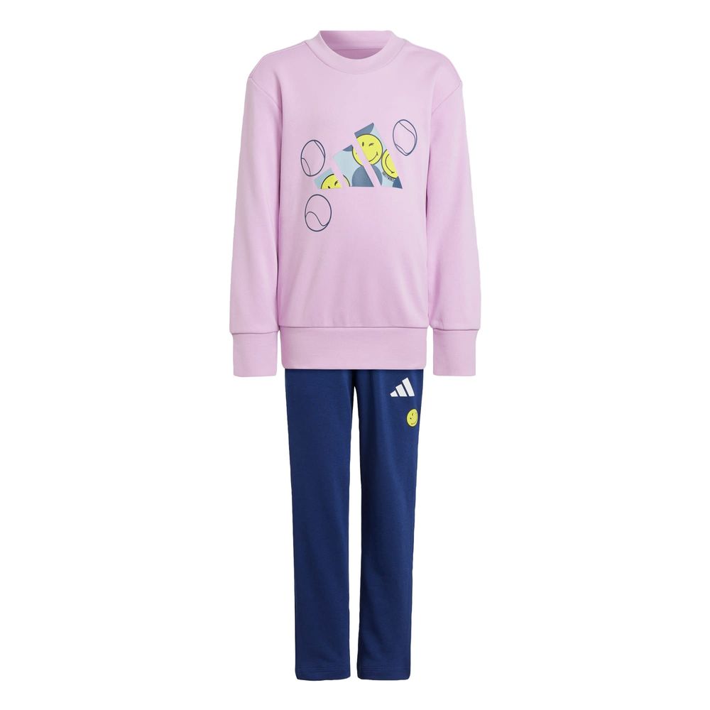 Foto 2 pulgar | Conjunto Joggers Adidas X Smileyworld Niños Adidas Violeta Niños